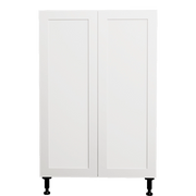 24 L x 34 3/4 H x 24 P" Shaker White Base Kitchen Cabinet 2 Doors