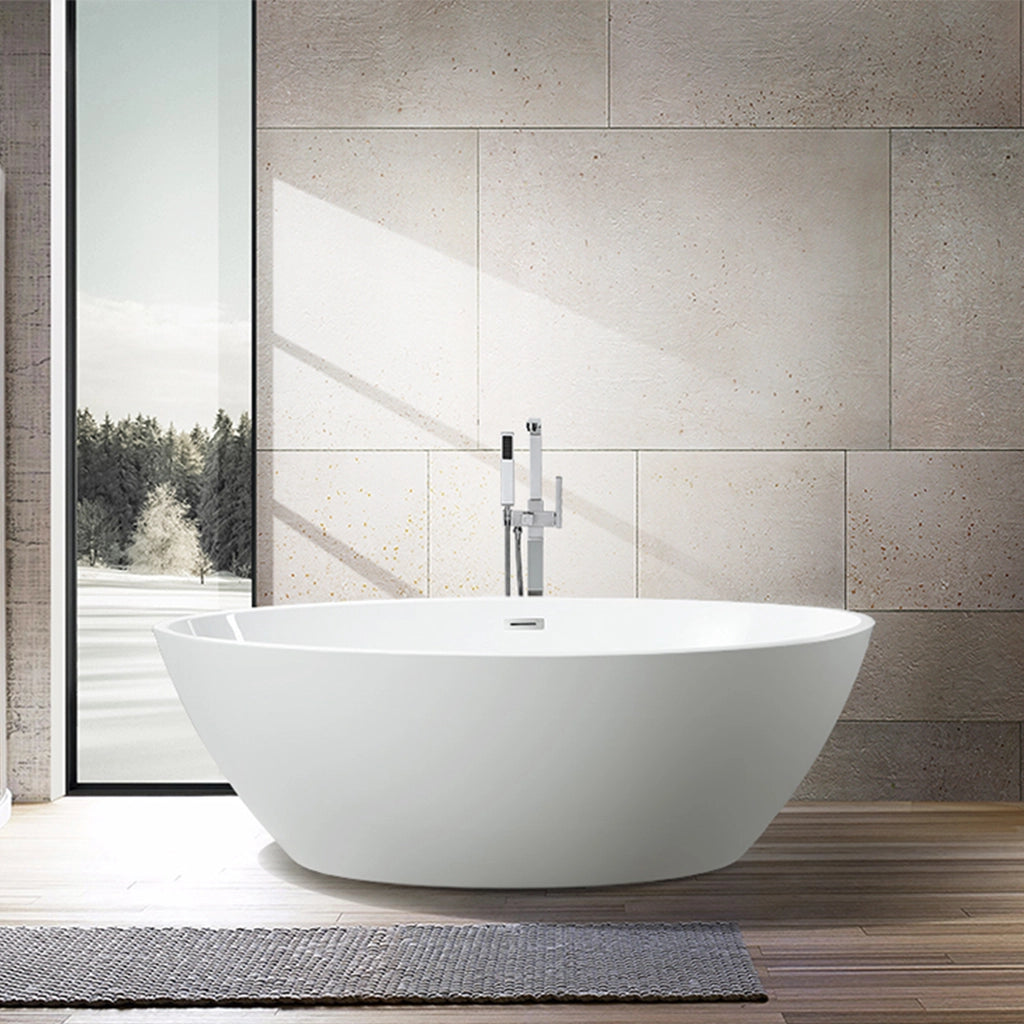 Boston Freestanding Bathtub  Size :68.5 x 39.7 x 23.2 in. (1740 x 1010 x 590 mm)