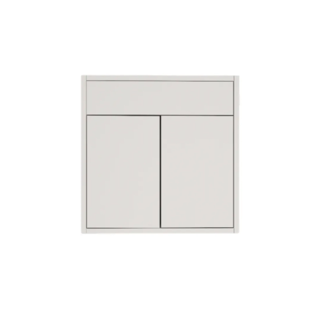 Glossy White Vanity 24 in. Suspended 2 Doors with Countertop