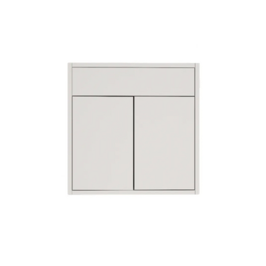 Glossy White Vanity 24 in. Suspended 2 Doors with Countertop