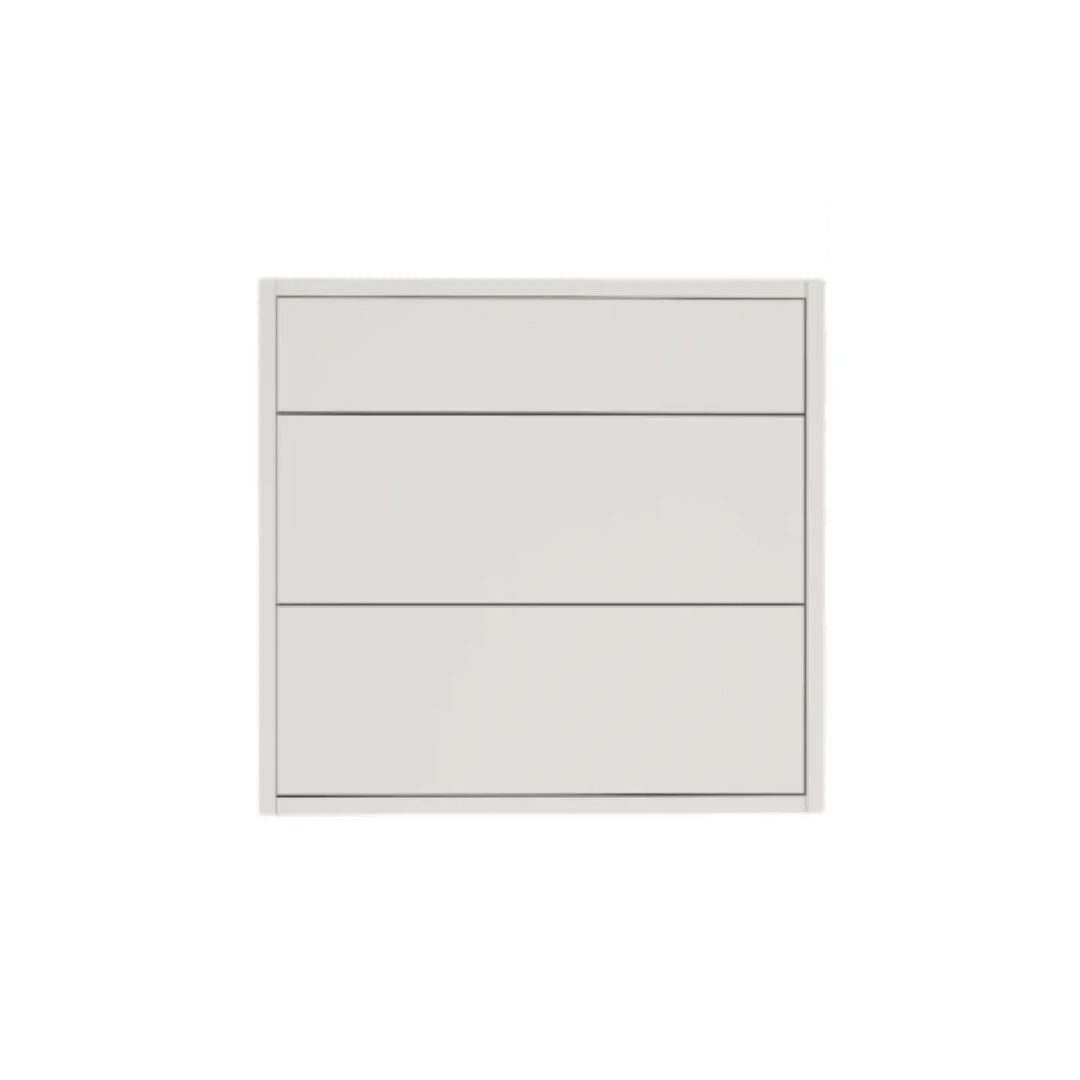 Glossy White Vanity 24 in. Suspended 2 Drawers with Countertop