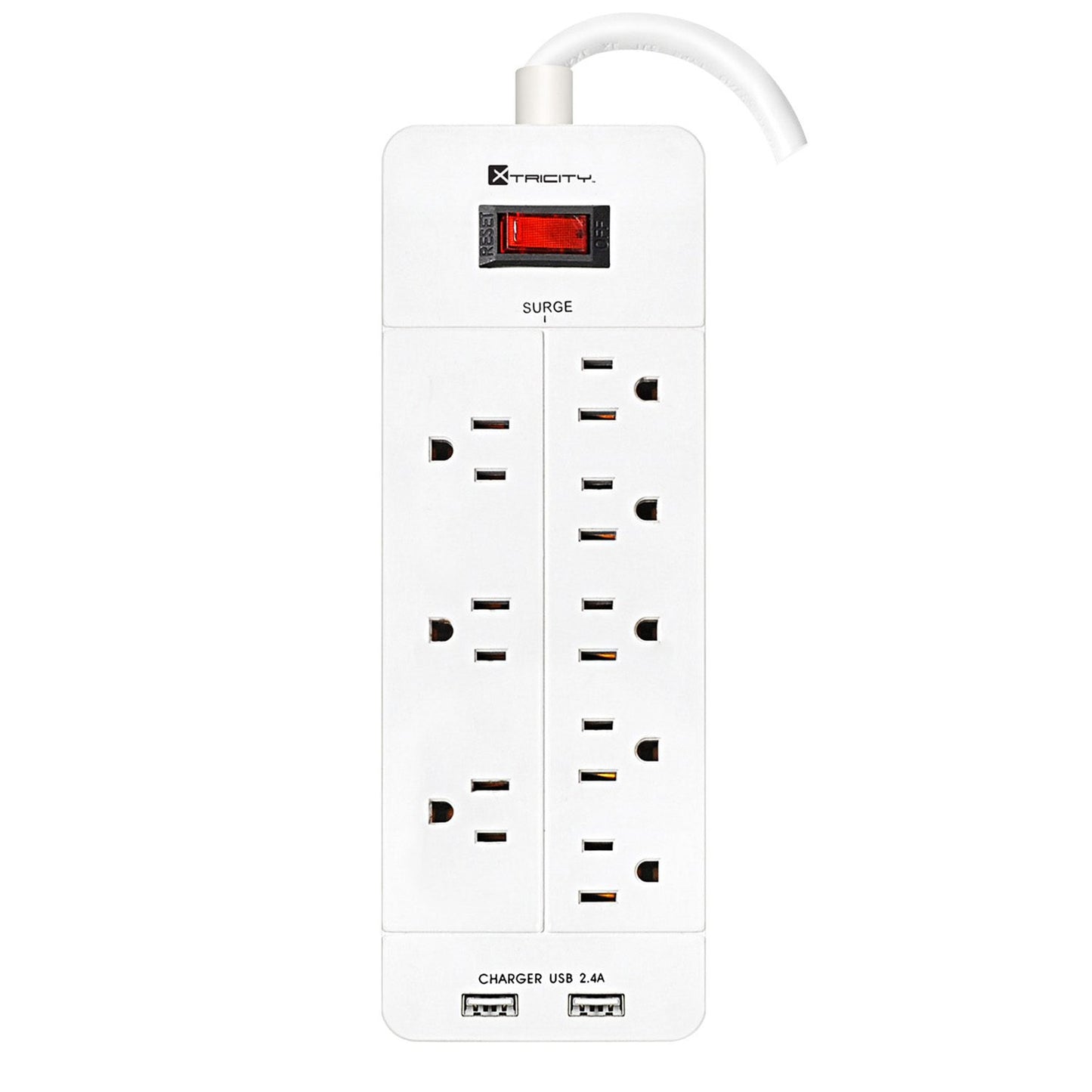 8 Outlets 1050 Joules/ 6ft Cord/2usb/ Surge Protector