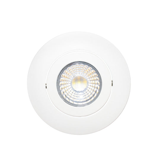 Encastré Multi Dir Led 3.5'' 7w/600l/3000k/ Dim/ Rond/ Blanc