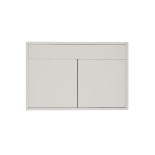 Glossy White Vanity 36 in. Suspended 2 Doors with Countertop