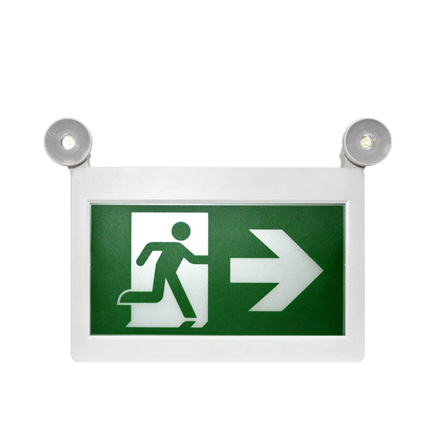 Led Emergency Exit Light 1.2w X 2 Heads/3 Pictogram 90