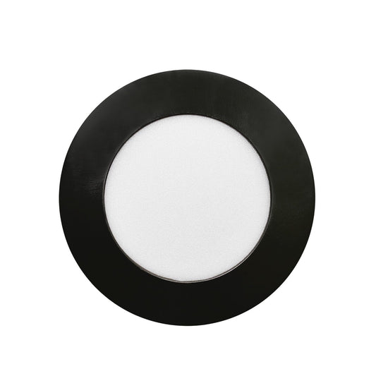 4? Recessed LED Lighting 10W/ 750L/ 3000K/ Round – Black / 6pk