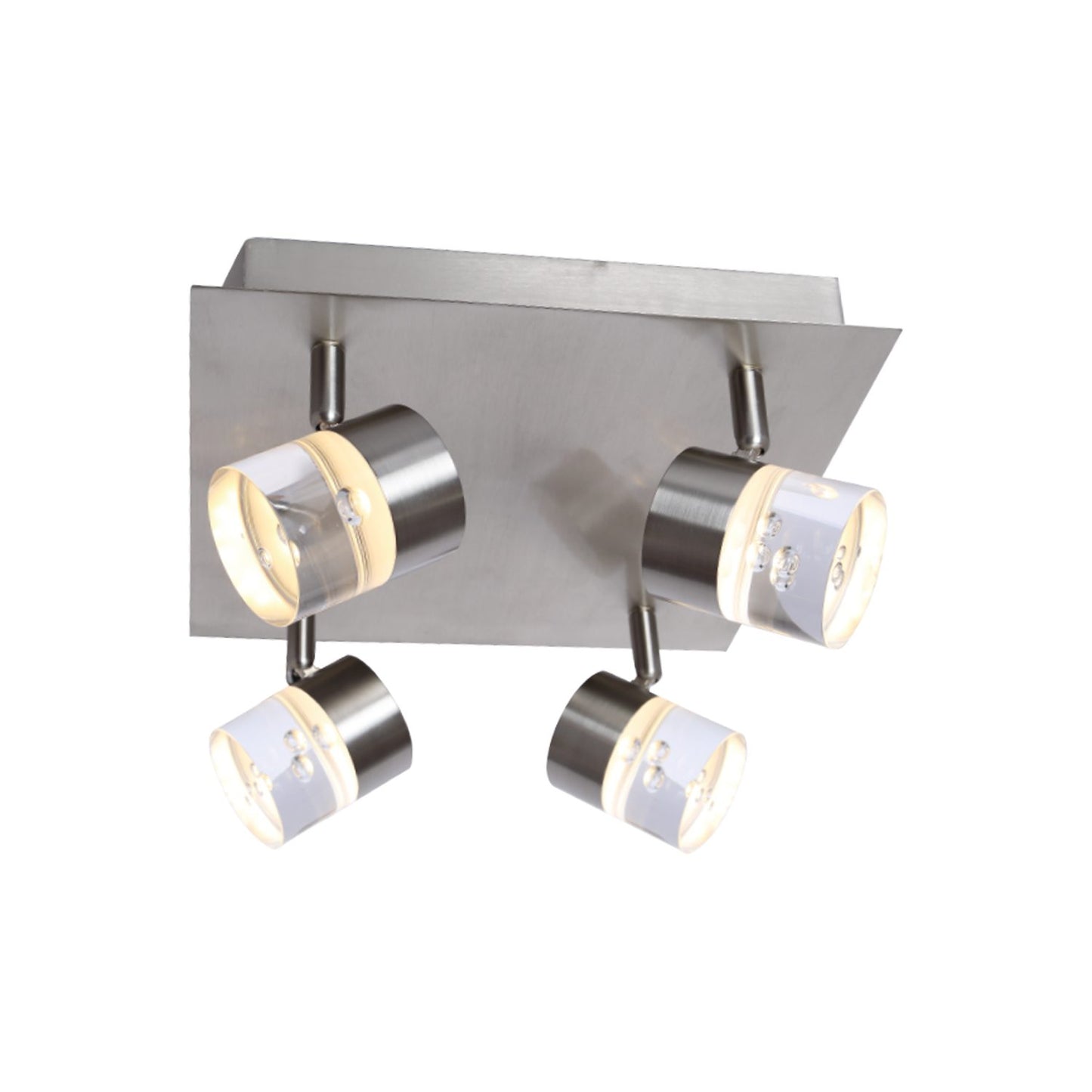 Canopy Track 4 Heads Led Integrated Nickel - Hope