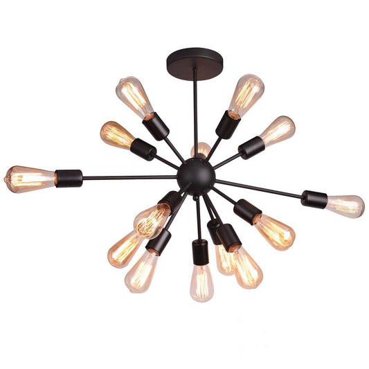 Suspension 14 Lampes Noir - Jensen