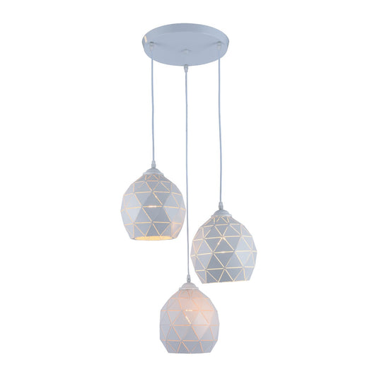 Suspension 3 Lampes Blanc - Ellingson