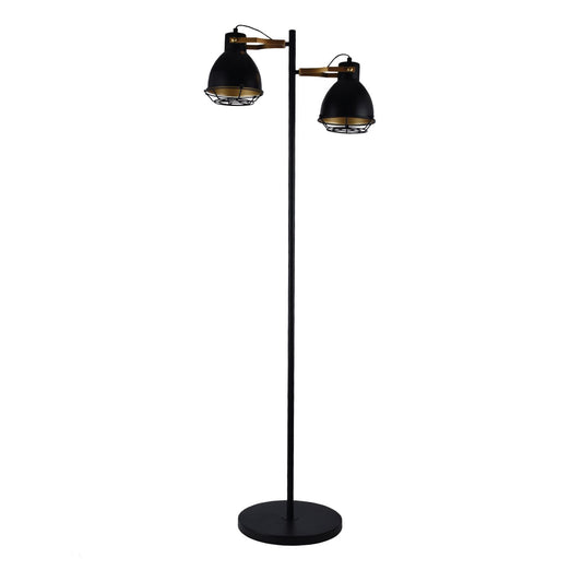 Floor Lamp 2 Heads Black - Virginia