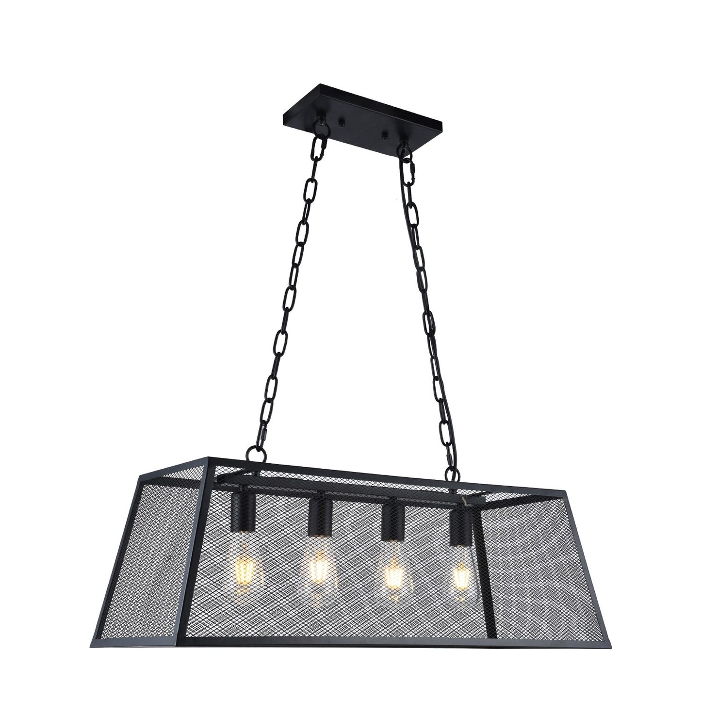 Suspension 4 Lampes Noir - Nelson