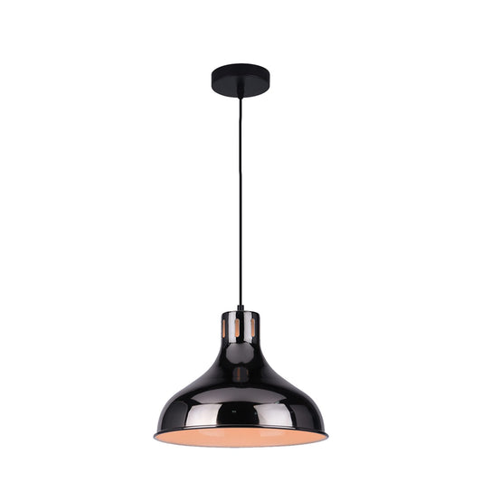 Suspension 1 Lampe Noir Chrome - Cavalioff