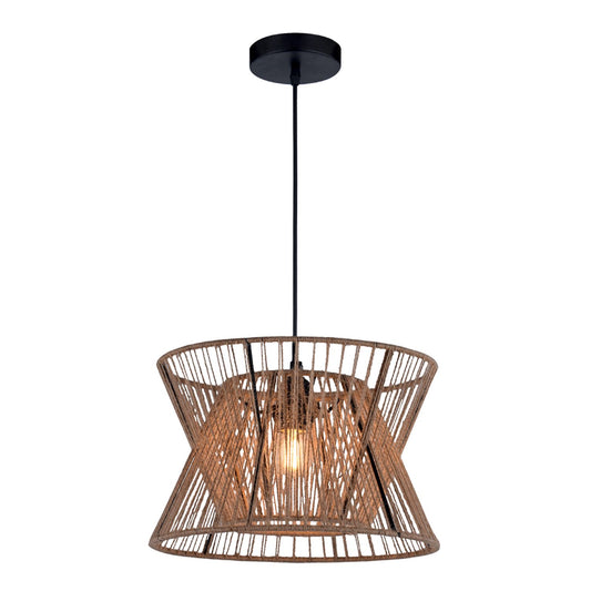 Suspension 1 Lampe Beige &amp; Noir - Cleveland