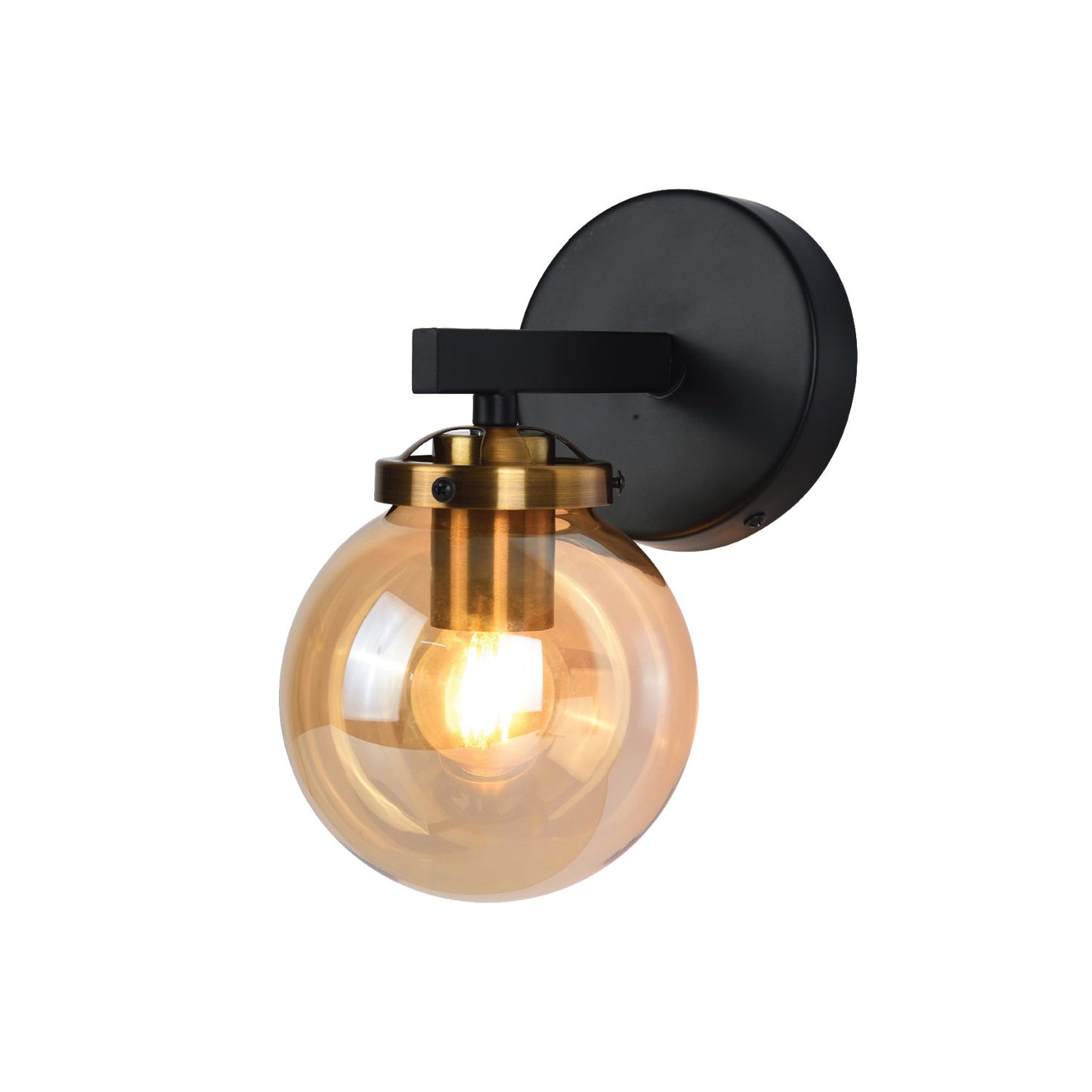 Indoor Wall Light 1 Head Black &amp; Gold - Henderson