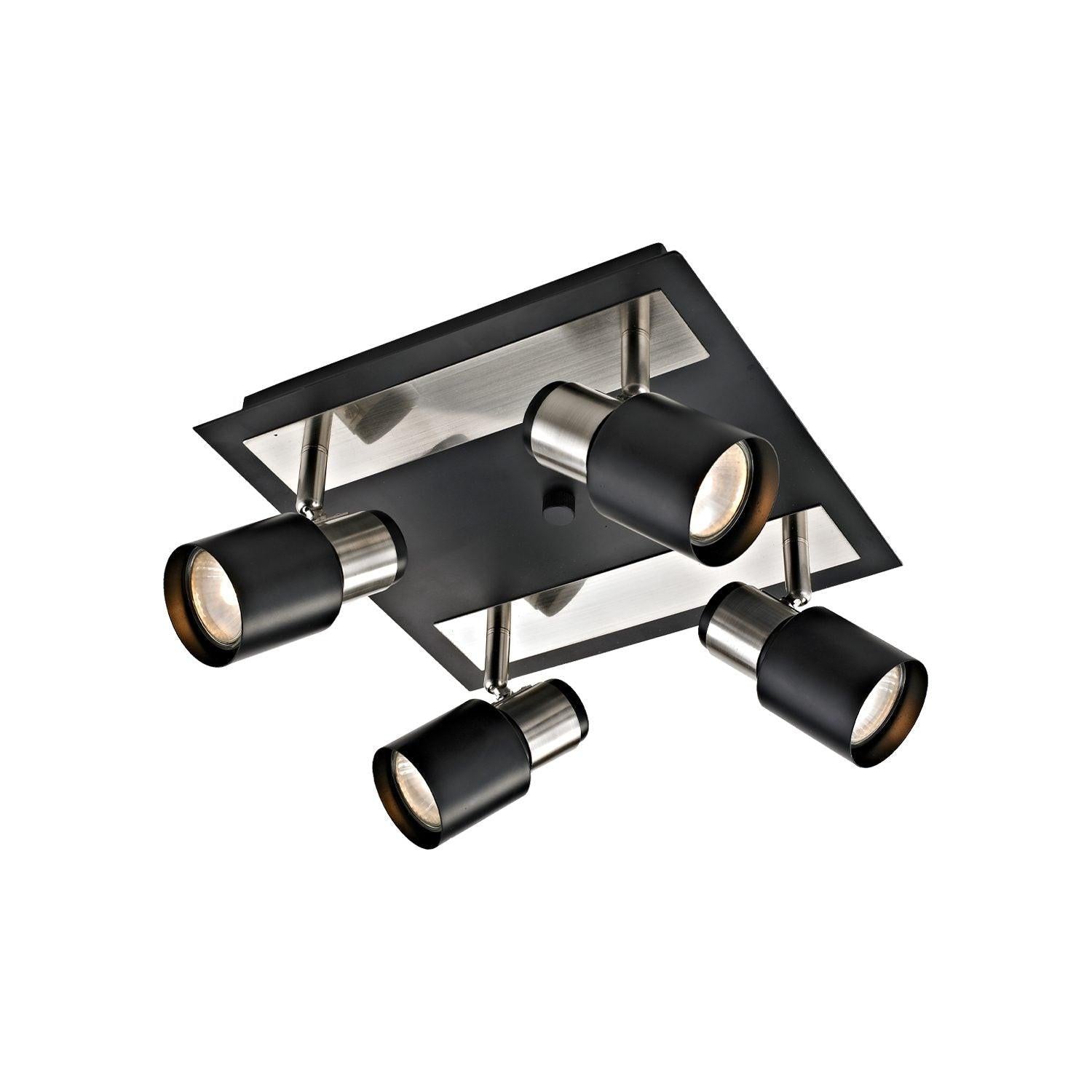 Ceiling Swivel Track Light 4 Heads Black Nickel - Jackson