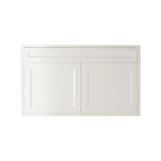 Shaker White Vanity 40 in. Suspended 2 Doors with Countertop