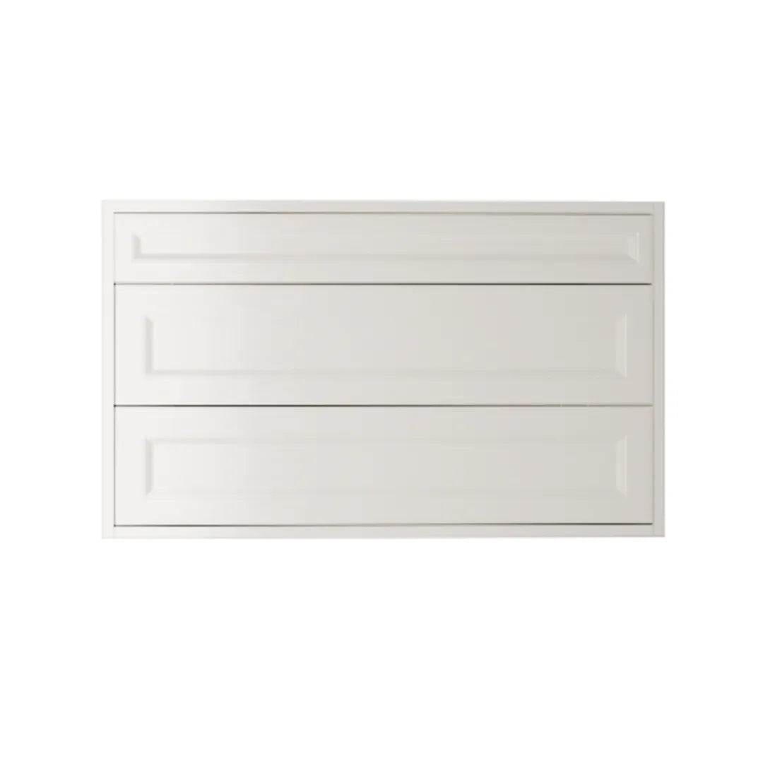 Shaker White Vanity 40 in. Suspended 2 Drawers with Countertop