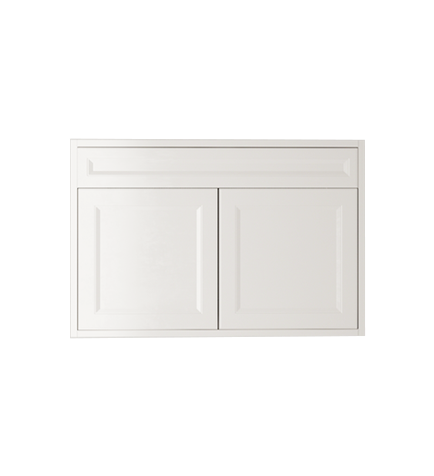 Shaker White Vanity 36 in. Suspended 2 Doors with Countertop