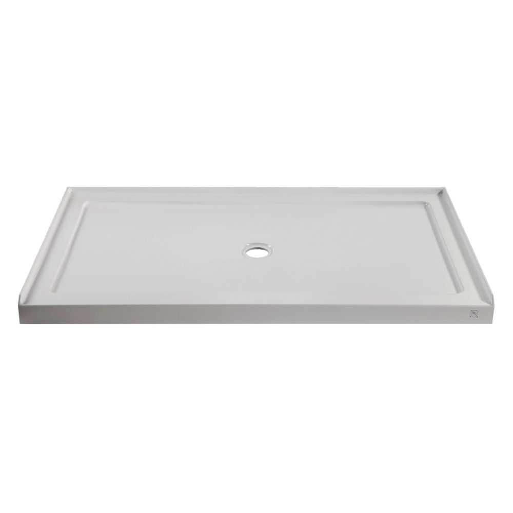 Base de douche rectangulaire drain central 60x32x4 po