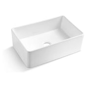 Kitchen Sink Single Bowl Farmhouse Apron Front Ceramic White 30-1/8x20x10 in