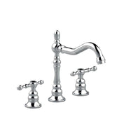 Dual Handle 8 in Widespread Lavatory Faucet Brushed Nickel