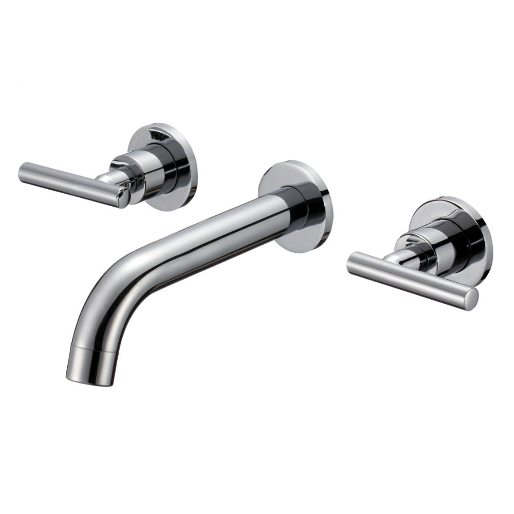 Wall Mounted Dual Handles Bathtub Faucet