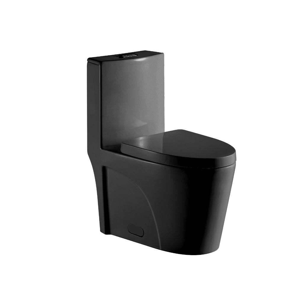 One-Piece Toilet elongated bowl shape Matte Black NTD-CL-12011YA