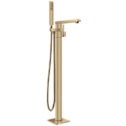 Freestanding Bathub Faucet & Handheld Shower Gold