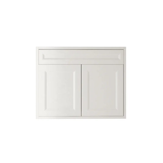 Shaker White Vanity 30 in. Suspended 2 Doors with Countertop