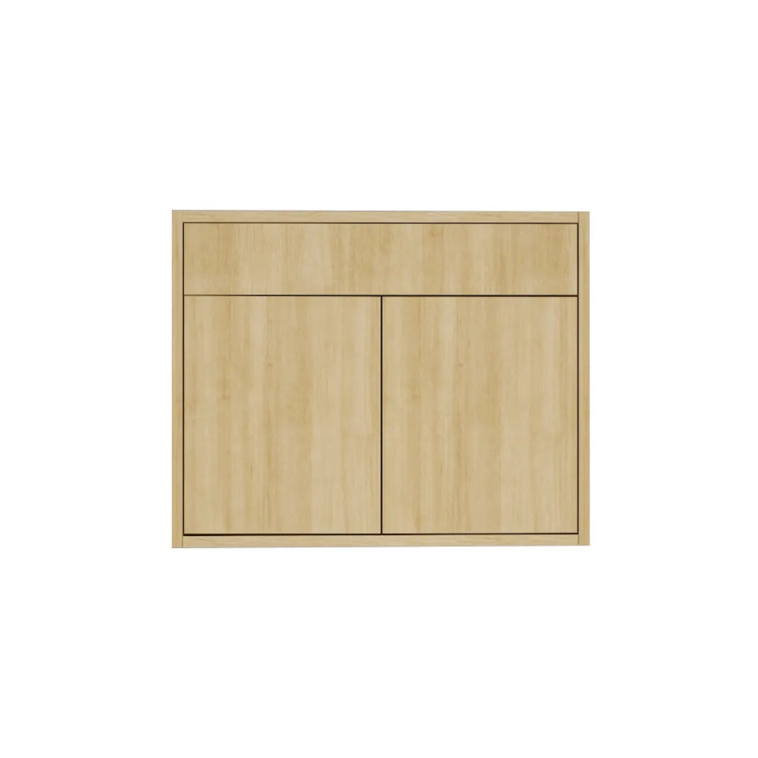 Vanité 30 po. Suspendu 2 portes beauté naturelle avec comptoir