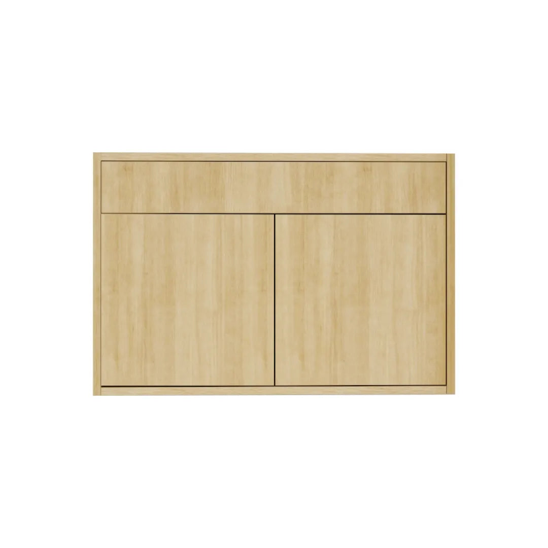 Vanité 36 po. Suspendu 2 portes beauté naturelle avec comptoir