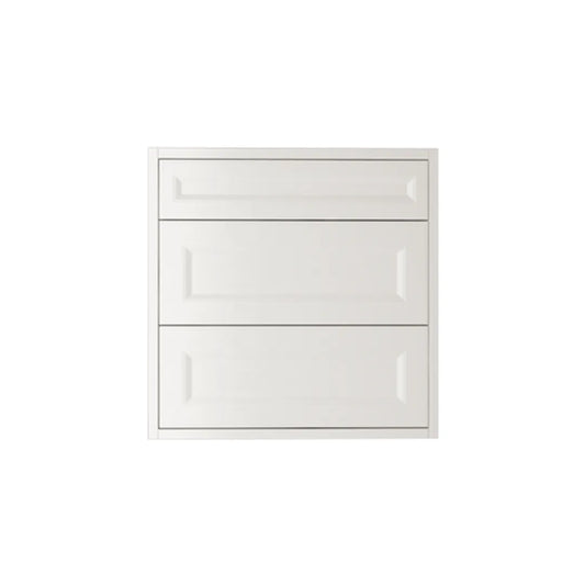 Shaker White Vanity 30 in. Suspended 2 Drawers with Countertop